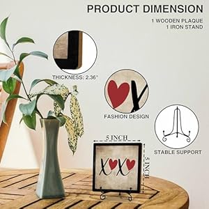 Valentines Day Decor, Hot Cocoa Bar Decorations, I Love You Rustic Farmhouse Wood Sign, Romantic Anniversary Wedding Gifts for Girlfriend Couple -G10 Valentines Day Decor Hot Cocoa Bar Decorations I Love You Rustic Farmhouse Wood Sign Romantic Anniversary Wedding Gifts for Girlfriend Couple G10