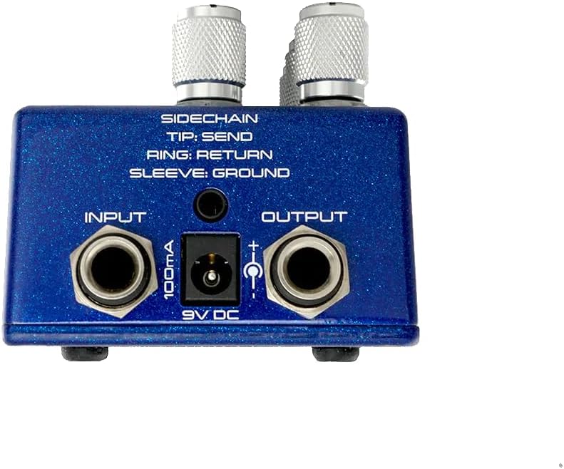 Empress Effects Compressor MKII top view showing input, output, sidechain, and power jacks