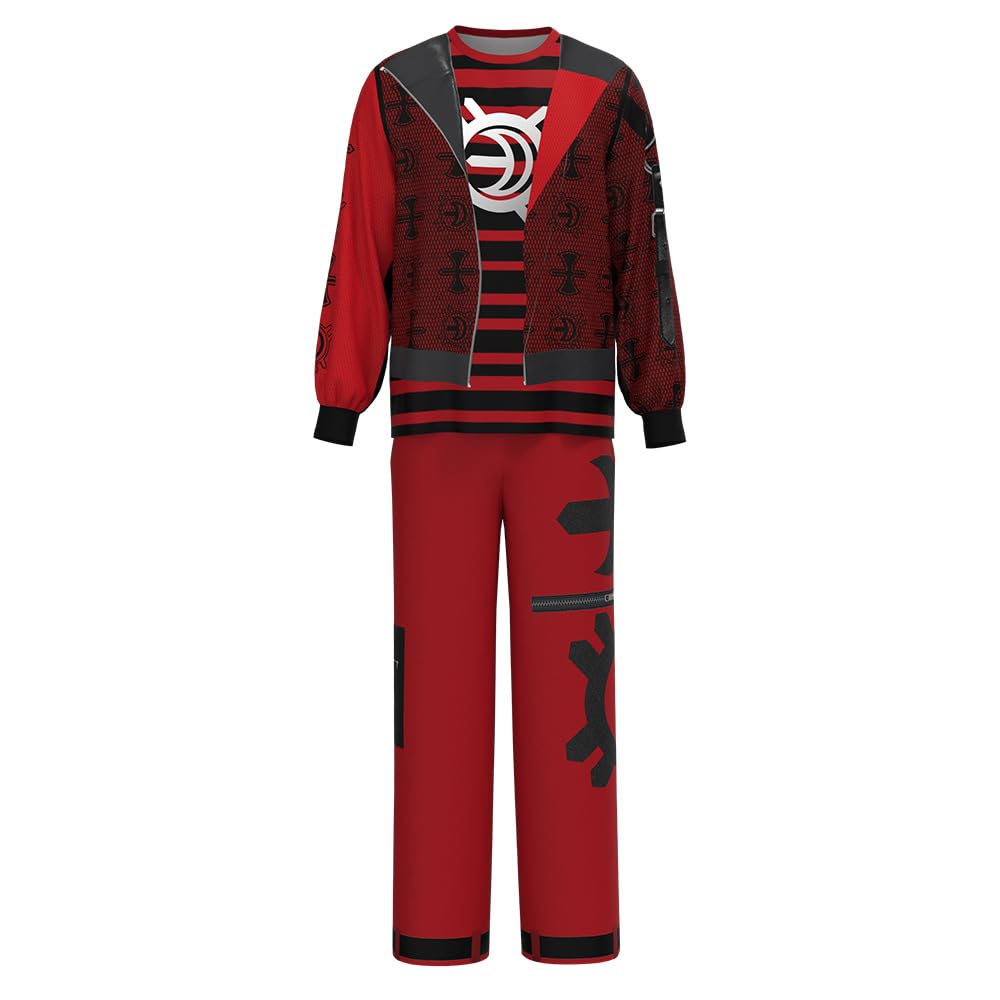 Tangsenyu Zombies 4 Victor Costume for Kids Boys Halloween Dress Up Include Printing T-Shirts and Pants 2PCS Set