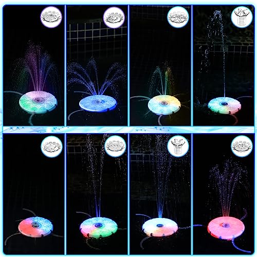 AMZtime 12W Solar Water Fountain Remote Control Solar Fountain, Bird Bath Solar Fountain with 5000mAh Battery & 3 Retractable Stands for Pond, Garden, Outdoor, and Indoor - Image 4