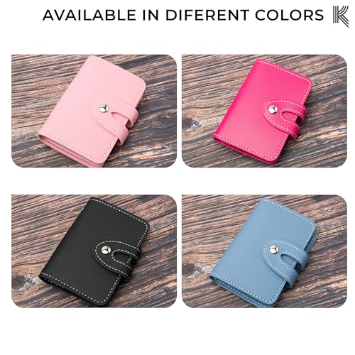Image of Kraptick Card Holder for Men and Women - Elegant and Versatile Card Case, Credit Cardholder, Card Organizer, Card Pouch (Pink)