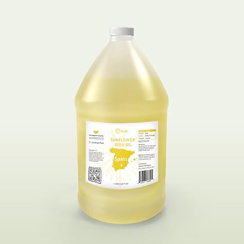 Miniatura 7 de Aceite de girasol (1GAL)  Directo de las tierras de cultivo de EIR Oil en los campos soleados de España  Aceite portador 100% puro para cabello,