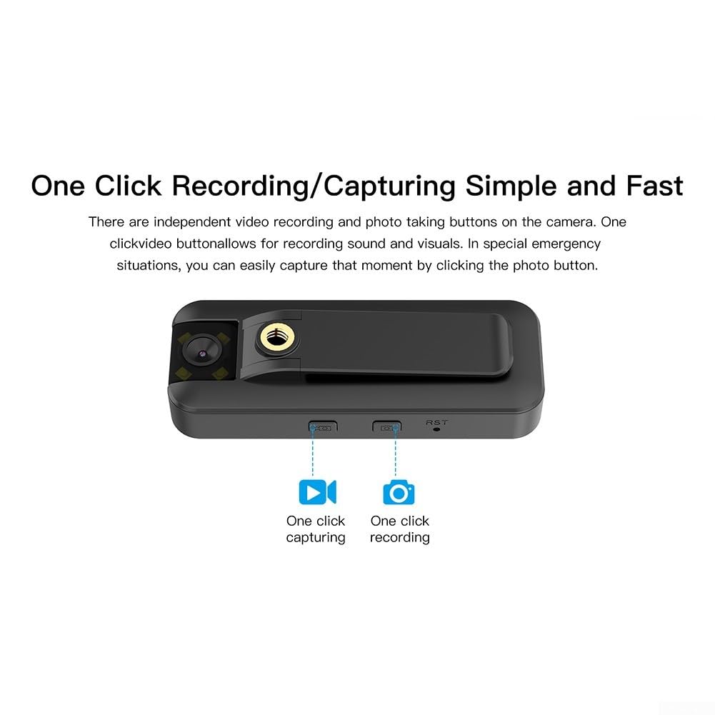Caméra corporelle portable, appareil photo porté, haute définition 4K Mini caméra corporelle, réseaux 4G Téléphone, Enregistreur de caméra de voiture à distance (pour asiatique)