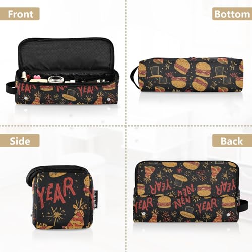 Bolsa de viaje resistente al calor para herramientas de cabello Nueva Year Burger Black Hot Hair Tools miniatura 5