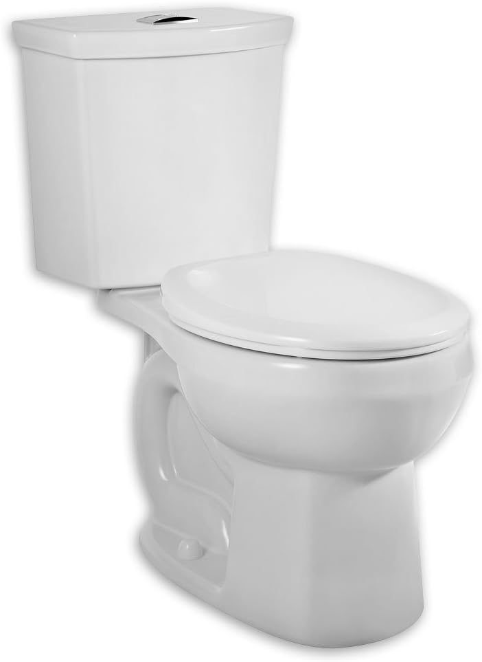 American Standard 2889216.020 H2Option Siphonic Dual Flush Round Front Toilet, White, 2-Piece