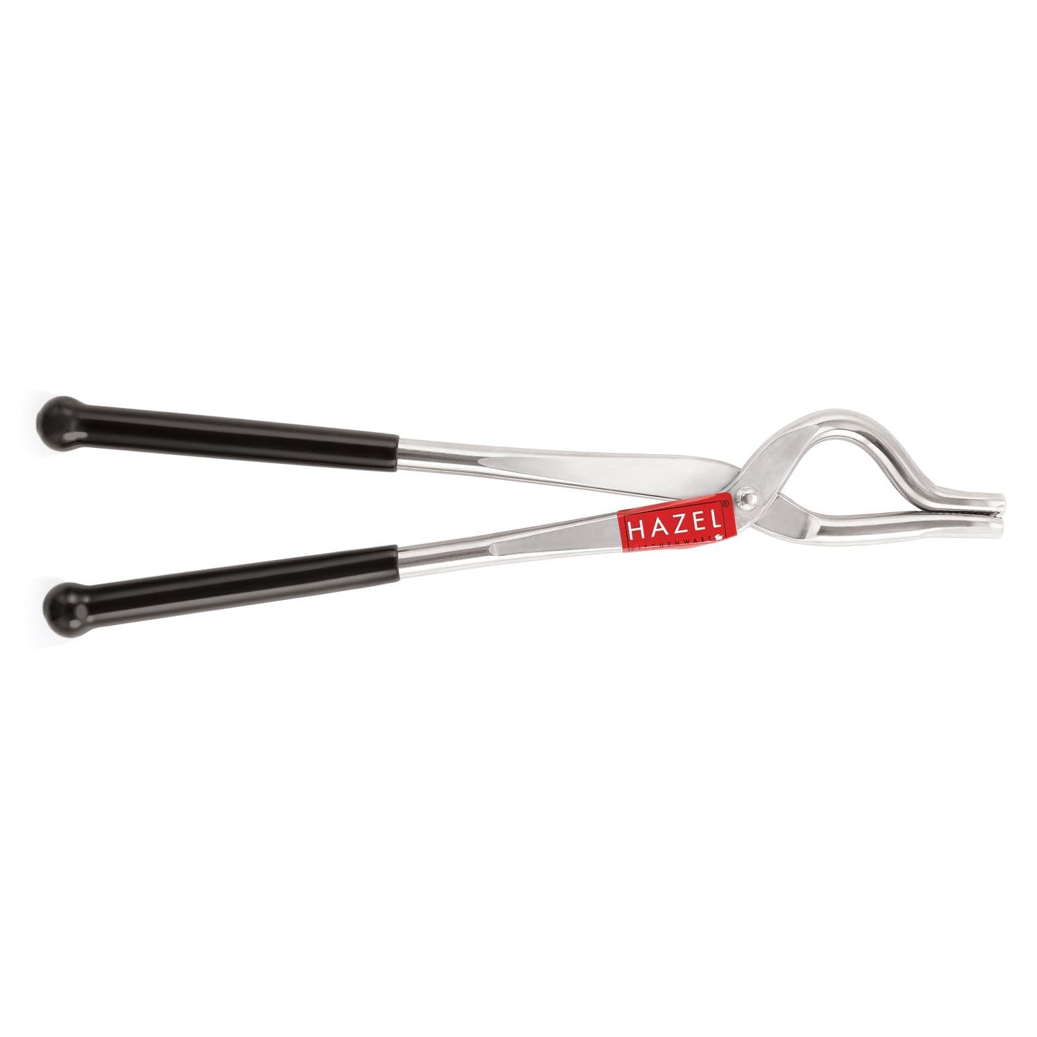 HAZEL Pinzas de acero inoxidable de una sola cara | Pakkad de 9 mm con agarre de goma | Soporte para utensilios de cocina Chimta