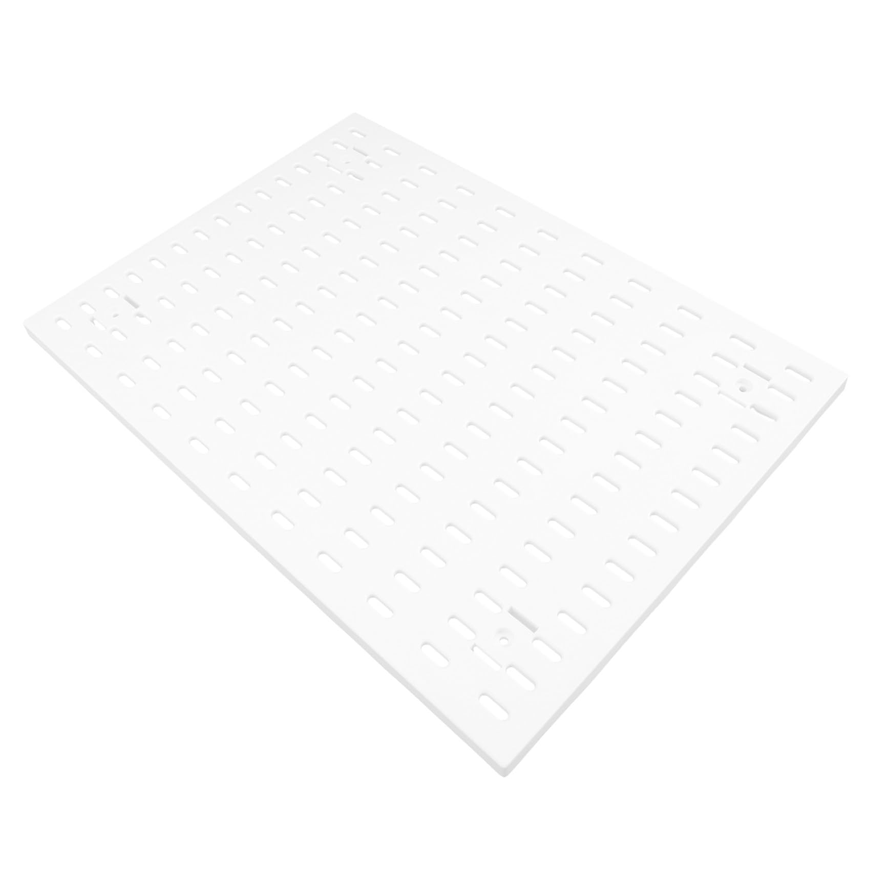 Panneau perforé robuste blanc anti-désordre pour support de rangement mural
