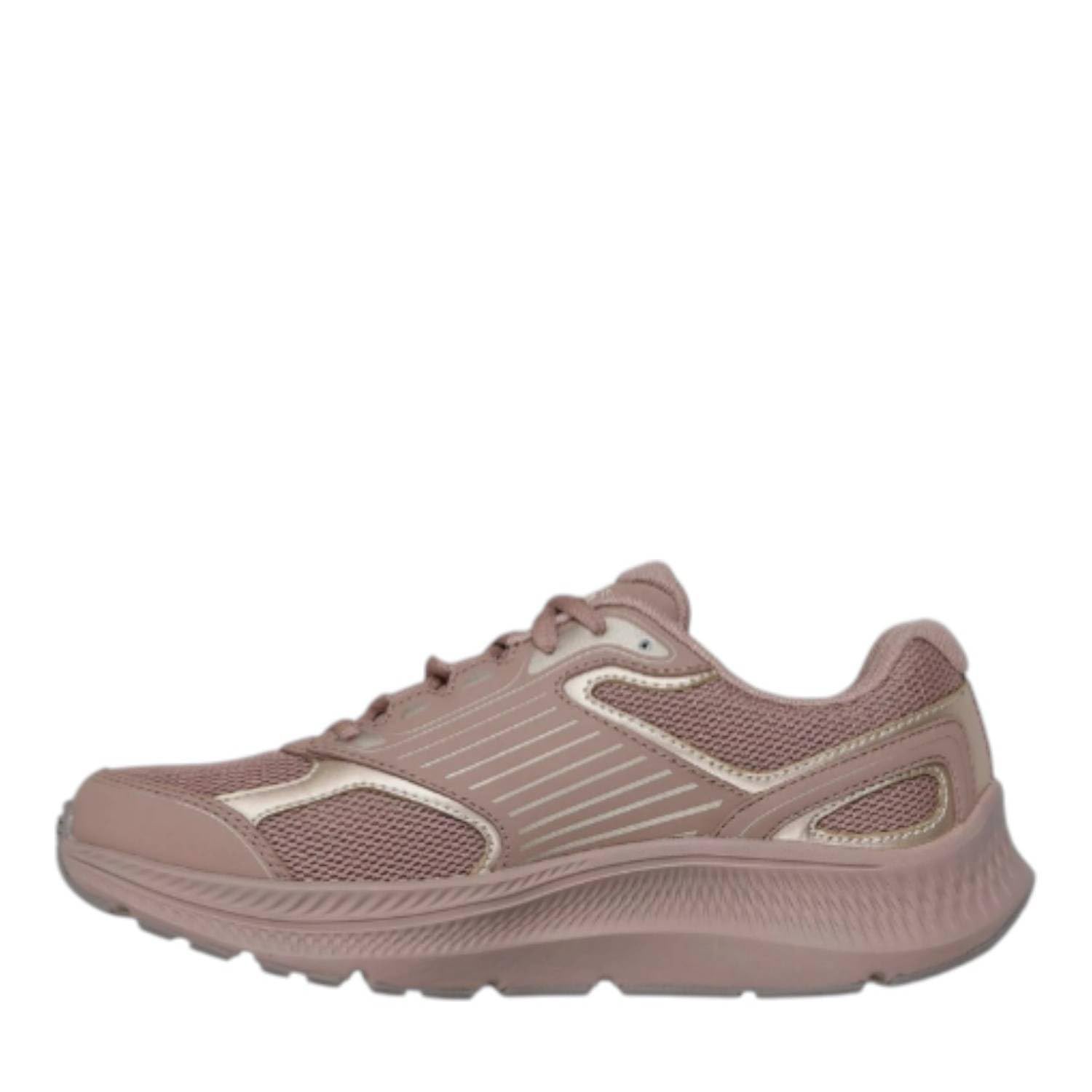 Women's Wide Fit Skechers 128606 Go Run Consistent 2.0 Advantage Trainers, Light Brown/Gold / 7 / 2E