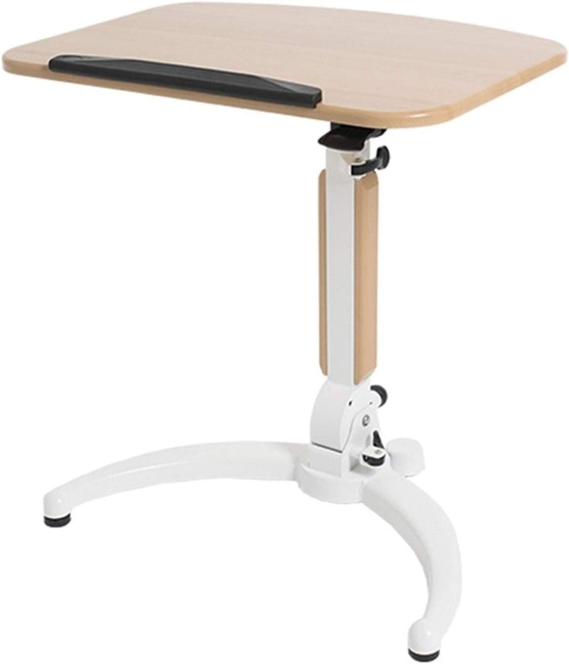 Mobile Overbed Table Laptop Table Computer Desk Workstation Mobile Portable Angle Height Adjustable for Home Office Study Bed Sofa Side Table