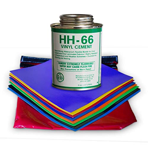 Moose Supply HH-66 Vinyl Repair Kit | Inflatable Bounce House Repair Kit | Includes Adhesive and 9 Pieces of 8 Inch x 8 Inch Vinyl | for Flexible, Waterproof Repairs of Tears, Punctures, and Holes - Thumbnail 3