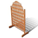 Material: madera maciza vidaXL Madera Maciza Valla Extensible Enrejada Separador de Zonas de Jardín