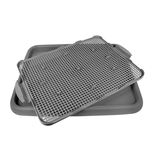Mesh Training Toilet Potty Tray for Puppy and Small Size Dog 20.3 x 16.3 x 1.2 inch (Gray+Gray) - Image 6