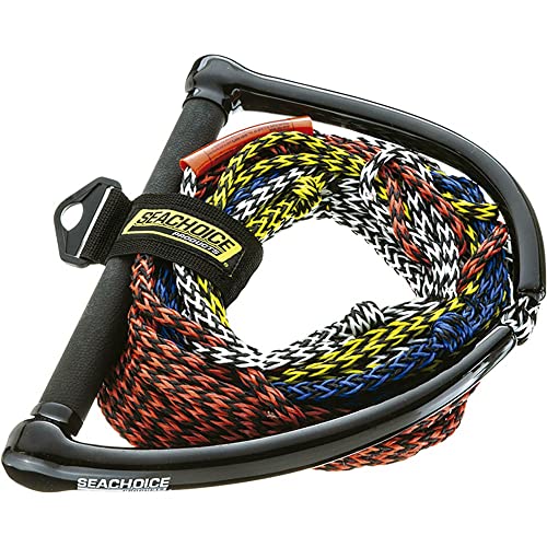 Seachoice Seachoice 86734 4-Section Water Ski Rope, 75 Feet Long, 12 Inch Handle with Rubber Grip
