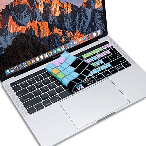 Xskn Mac Os X Silicone Shortcuts Keyboard Skins Cover Are Compatible With Touch Bar Models Macbook Pro 13 Inch ( A2159 A1706 A1989 ) And 15 Inch ( A1707 A1990 ) Us & Eu Versions #TOP3