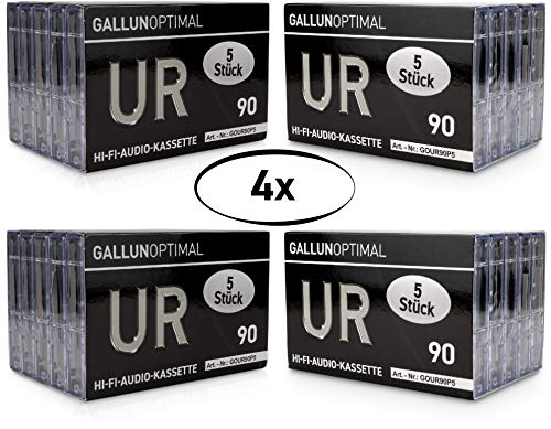 GALLUNOPTIMAL UR90 GOUR90P5 - Casetes vacos (90 min, 20 Unidades)
