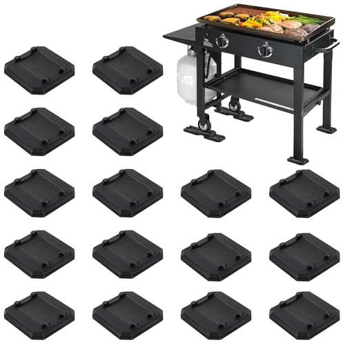 ElectricWise 16 Pcs 1/4 Griddle Leveling Shims Kit Compatible with Blackstone Griddle Rubber Grill Levelers Outdoor for Most Grills Keep Flat Top Grill in Level