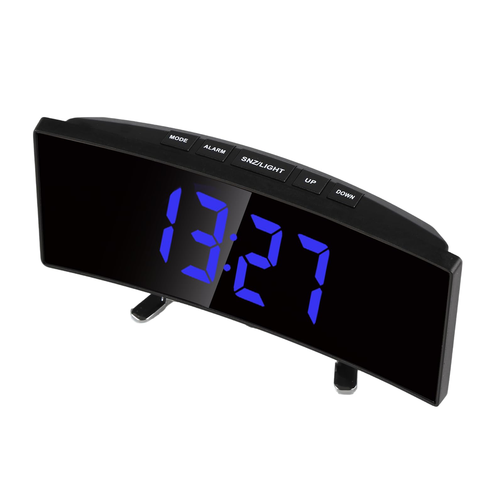 Digital Alarm Clock for Bedrooms Large Modern Curved LED Display Clock