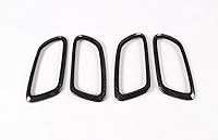 Vista 2 de ABS manija de puerta interior tazón decoración anillo cubierta para Jeep Grand Cherokee 2017 Up (fibra de carbono)