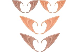 4 Pair Elf Ears Tan: Light Skin and Dark Skin Options