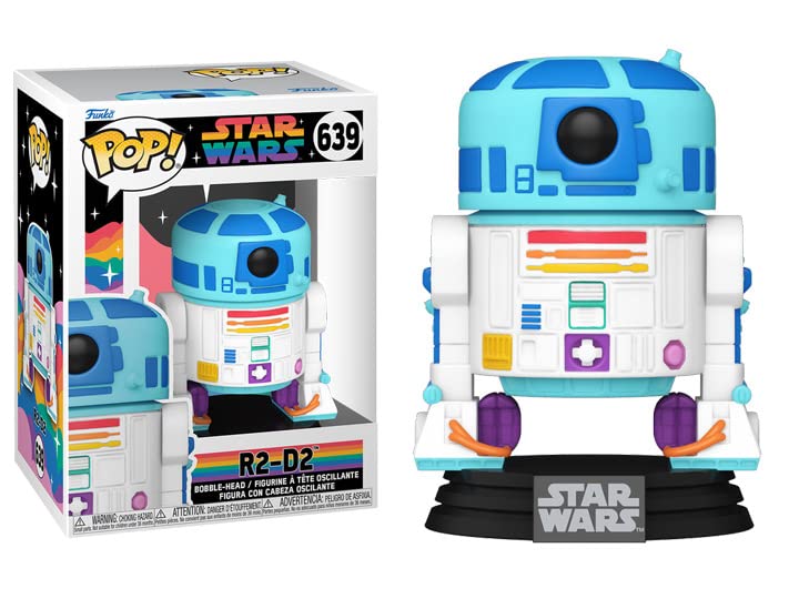 Pride 2023 Droids + Protector: Pop! Star Wars Vinyl Figure (Bundled with ToyBop Box Protector Collector Case) (R2-D2)