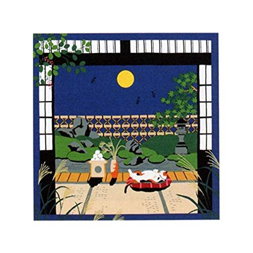三毛猫みけの夢日記 小ふろしき 中巾 風呂敷 (みけとお月様(39-6))