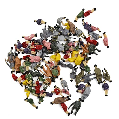 90 figuras de personas, escala 1:87, figuras sentadas a escala HO, modelo de trenes arquitectónicos, figuras de personas de plástico para paisajes ferroviarios, diseño en miniatura