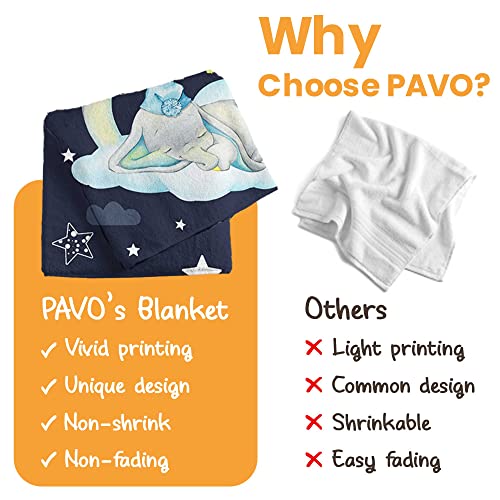 Pavo Baby Blanket Baby Elephant, Super Soft Fleece Blanket Elephant Gifts For Newborn Boy & Girl - 30" X 40" #TOP5