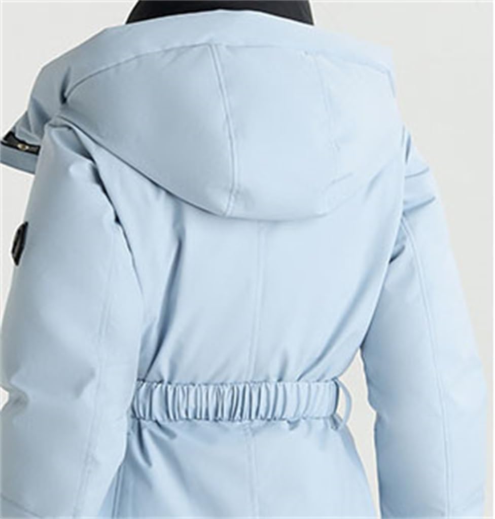 Outdoor Mountaineering Down Jacket Women's Mid-length High-end Hooded Warm