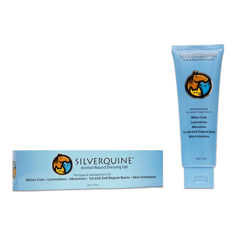 Silverquine Pet Wound & Itch Care | Dogs, Cats, Horses, Skin & Coat Care, Hydrogel Liquid Bandage, Healing on Cuts, Hot Spot, Burns, Skin Irritation, for Relief & Treatment, Vet Recommended 4 OZ