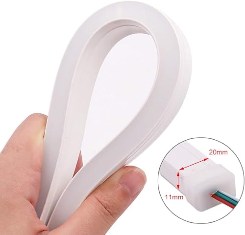 Miniatura 2 de Xunata Cuerda de luz de neón RGB, 16.4 pies, inteligente direccionable, tira de luz de neón LED, DC 5V SK6812 60LEDsm, impermeable, cambio de color,