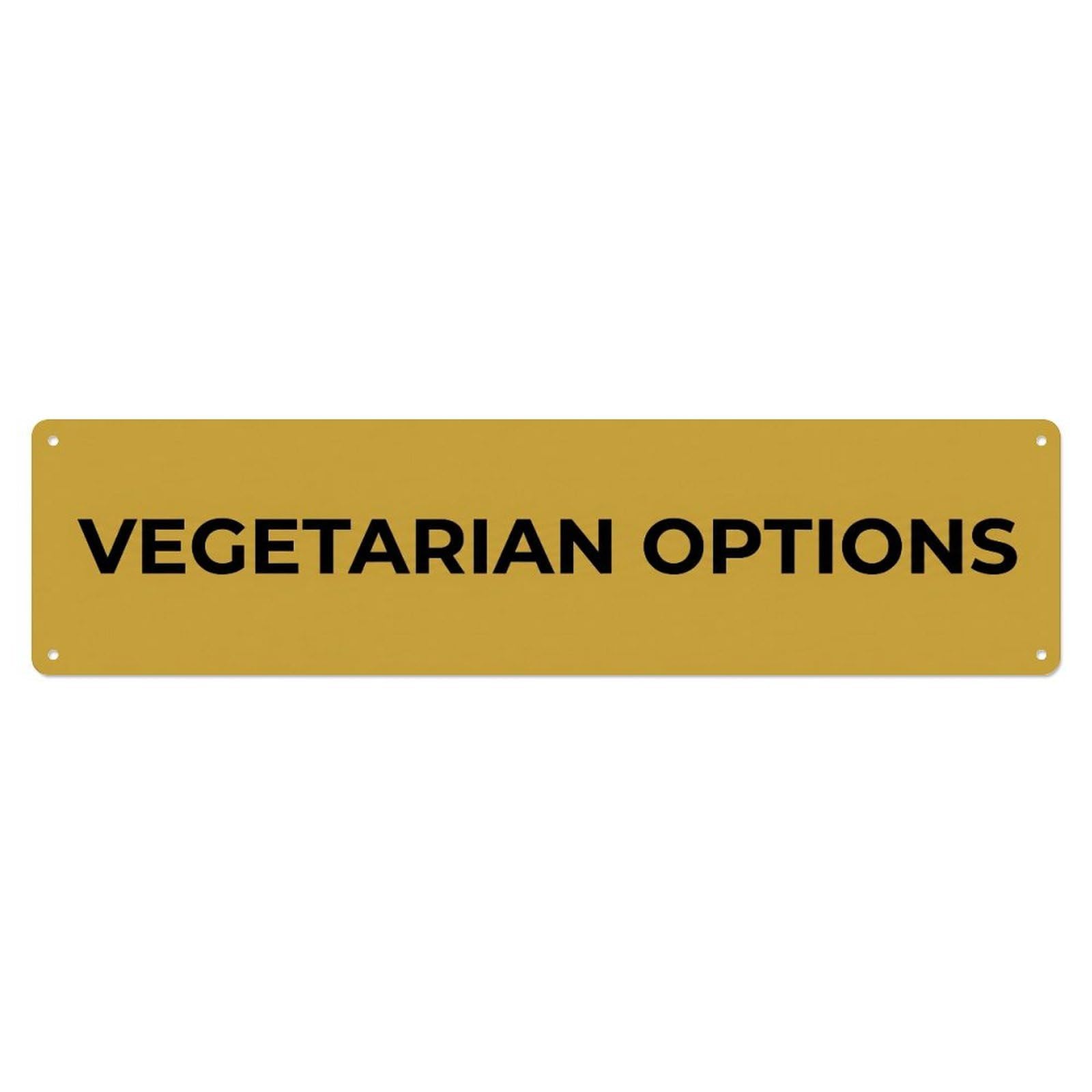 Metal Tin Sign Vegetarian Options Meatless Choices