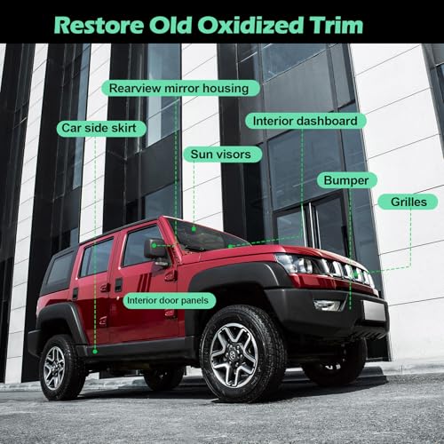 NADAMOO Automotive Black Trim Spray Paint, 1 Can, Instantly Revives Color for Car Plastic Vinyl Rubber, Vehicle Exterior and Interior Plastic and Trim Restorer Aerosol Paint Can, Satin Finish