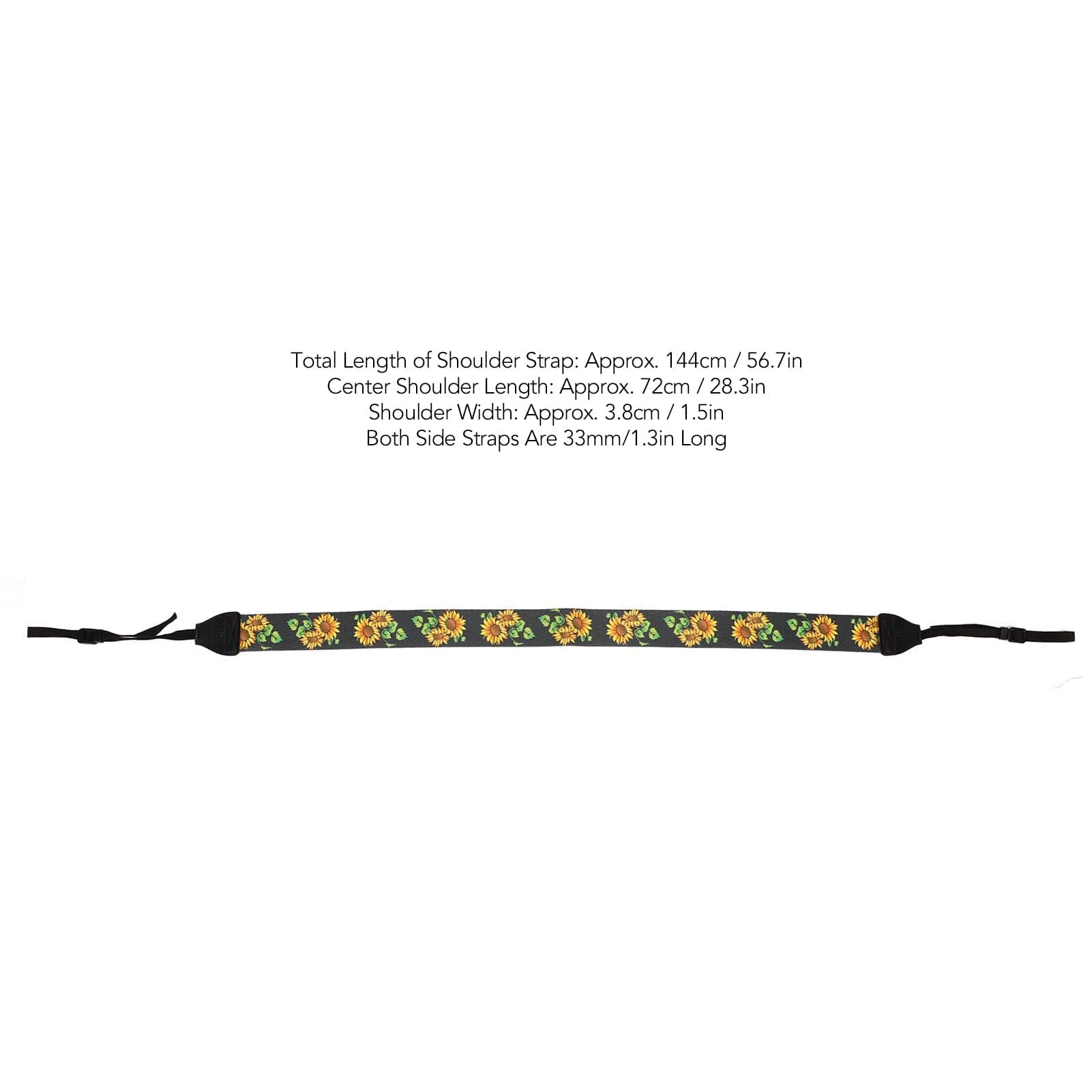 Cinghia Fotocamera Stile Etnico | Motivo Girasole | Regolabile In Cotone E Microfibra - Foto 13