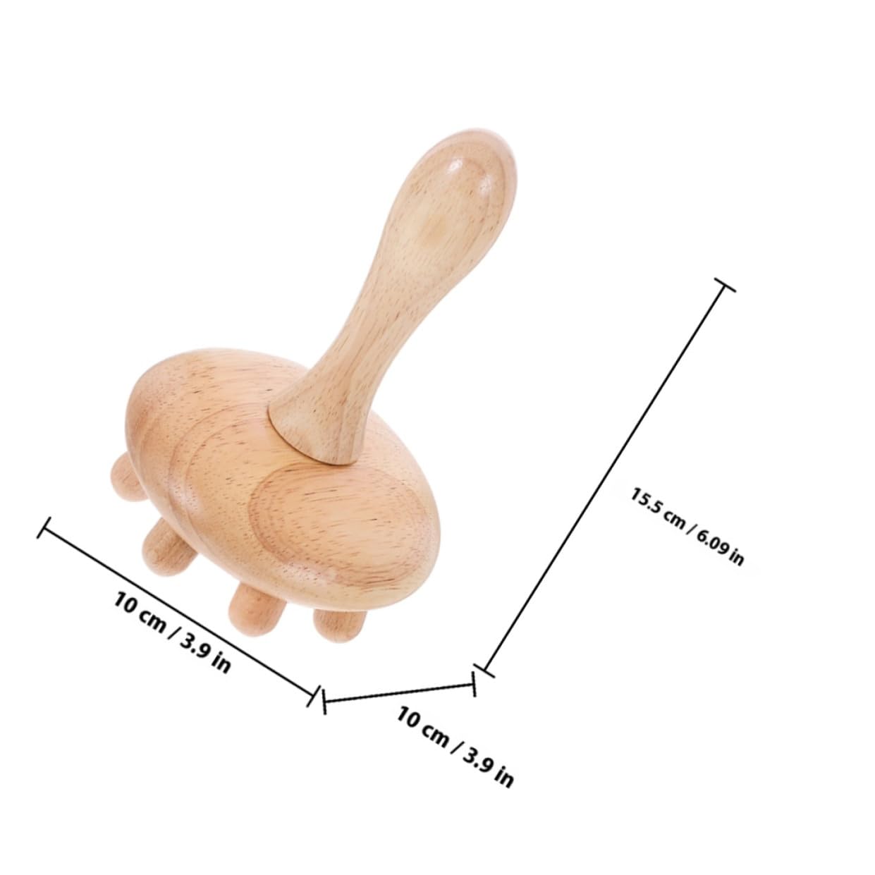 ibasenice Peine de Masaje de Madera Peine de Dientes Anchos Ergonómico para Cuero Cabelludo 2 Piezas Masajeador de Cabeza sin Electricidad Estática, Adecuado para Bienestar y Relajación