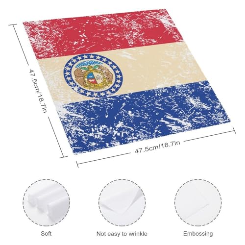 Servilletas de tela reutilizables con diseño de Missouri para mesa 3