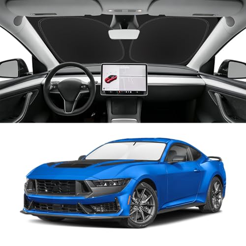 Image of Custom Fit Windshield Sun Shade for Ford Mustang 2015-2026