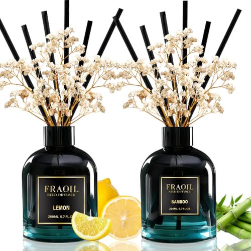 Set Difusor de Varillas Limón y Bambú 200 ml con 6 varillas miniatura 1