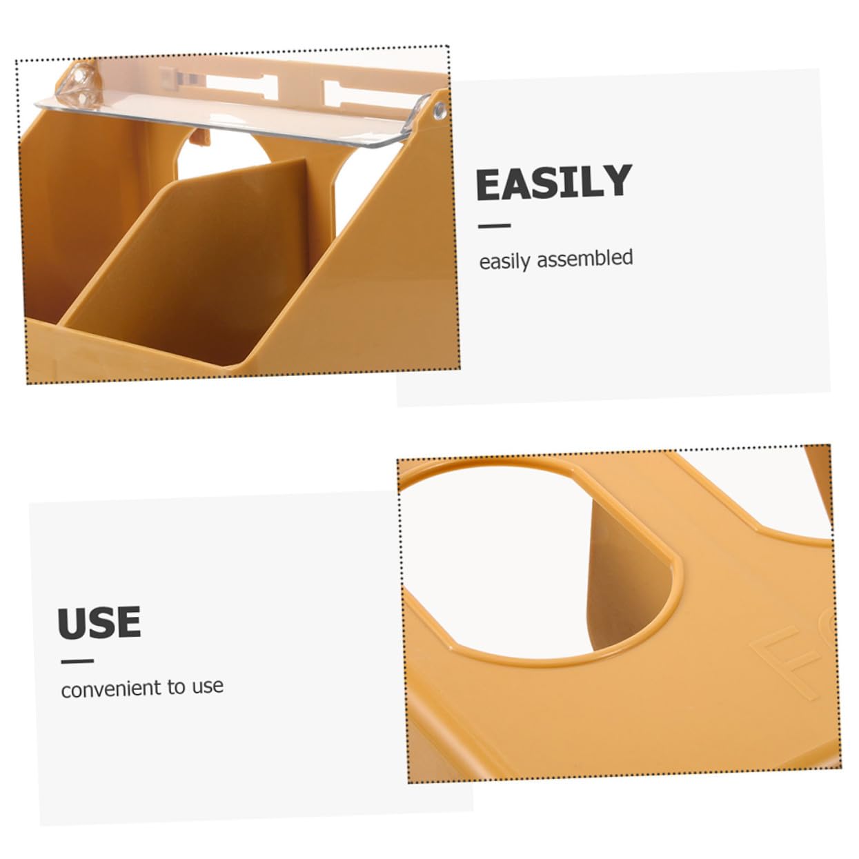 BESPORTBLE 3 pièces Mangeoire Suspendue pour Petits Oiseaux Distributeur Multi-Compartiments Plastique pour Cage Capacité pour Perroquets et Tourterelles