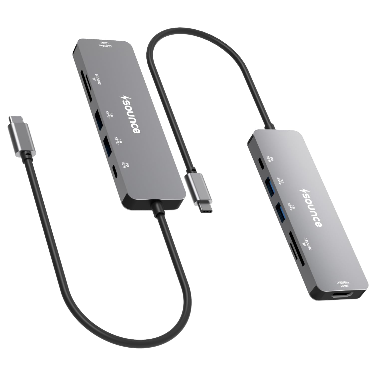 Sounce 6 in 1 USB Type C Hub Multiport Adapter with 4K@30Hz HDMI, Type C PD 60W Data Transfer, SD/TF Card Reader, USB A 3.0/2.0 Port for MacBook, Laptop and Other Type C Mobile & Devices (B0CRPB4BR9) Amazon Price History, Amazon Price Tracker