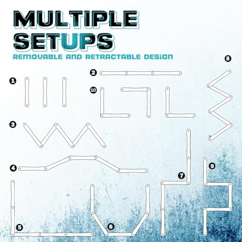 Hockey-Trainingsgerät mit magnetischem größenverstellbarer Hockeyschläger Trainer für portables Stickhandling-Training zur Verbesserung von Puckkontrolle, Reaktionszeit und Koordination (5 Abschnitte)