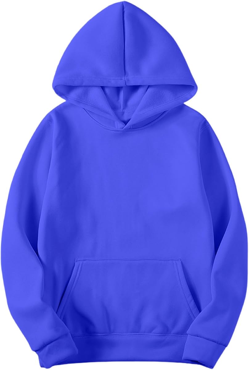 Mens Sweatshirt Basic Hooded Pullover Hoodies Unisex Men Fall Casual Fitness Long Sleeve Athletic Hoody with Pocket