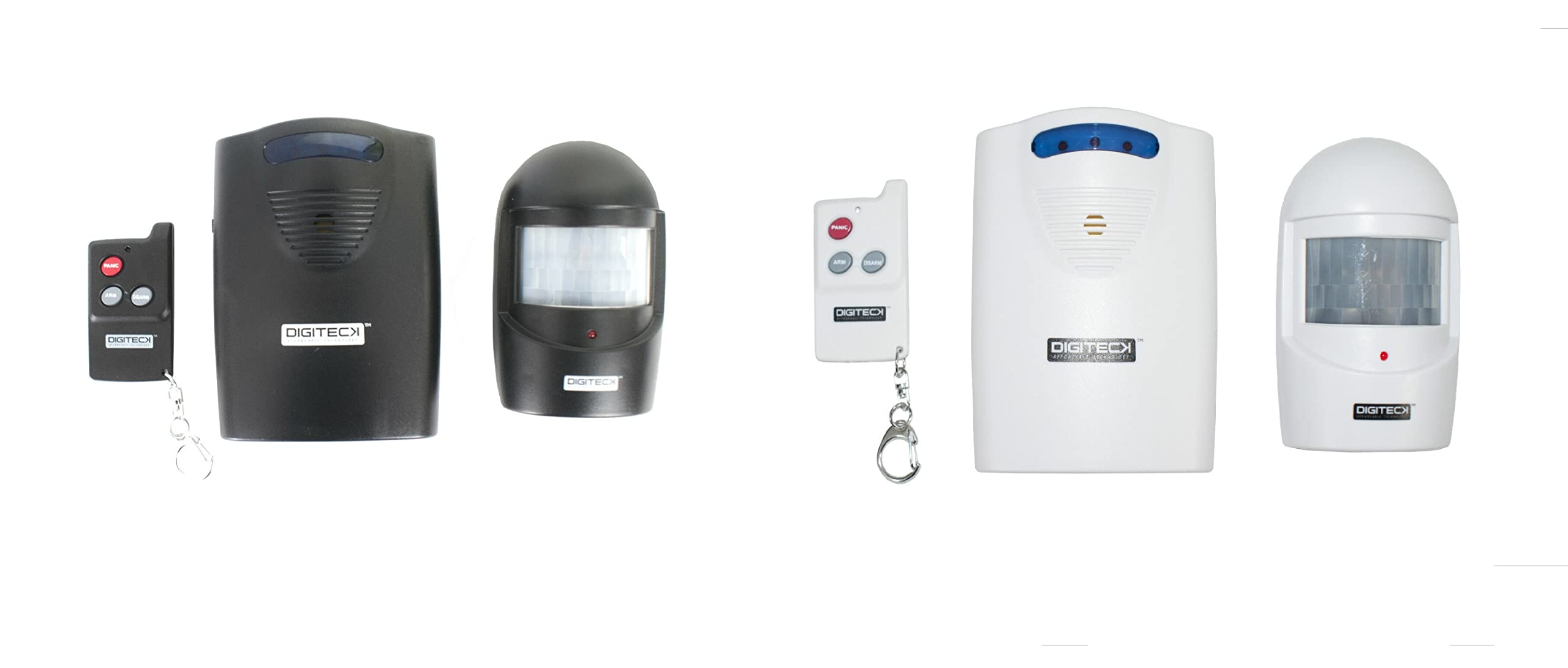Digiteck Ltd Black Digiteck Wireless Driveway Garage Safety Alert 1 Pir Motion Detector Sensor 1 Receiver & Remote Control Kit (Black)