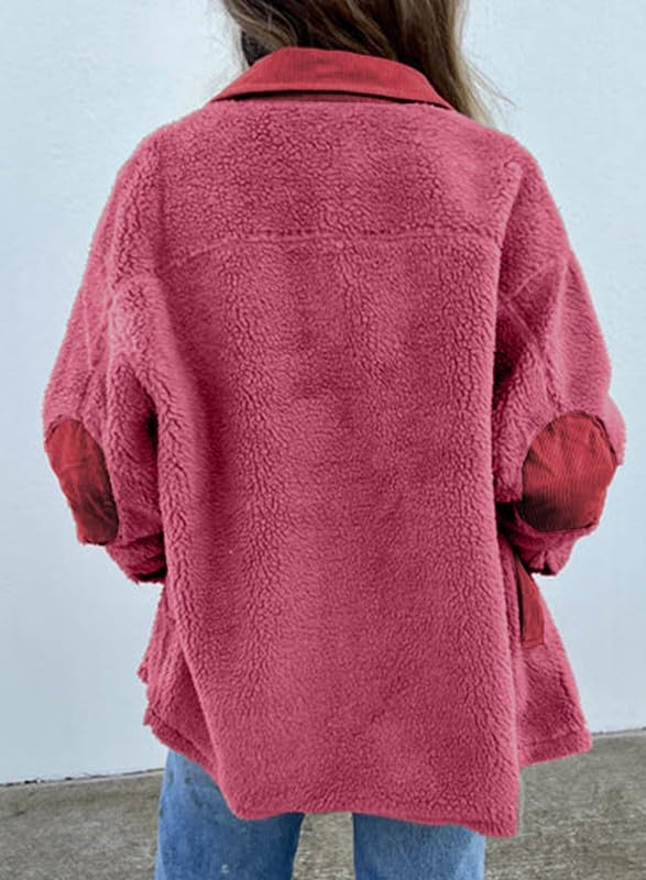 Miniatura 2 de Dokotoo Abrigos de invierno para mujer, con cuello vuelto y botones, manga larga, con bolsillos