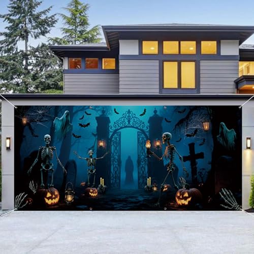Décoration d'Halloween pour garage suspendu - Solution pour grande surface extérieure - 4