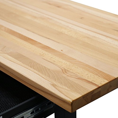 Seville Classics (UHD20271B) UltraGraphite Wood Top Workbench on Wheels (48W x 24.7D x 37.4H Inches) Graphite