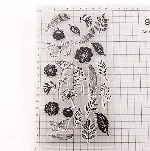 Welcome to Joyful Home 1pc Flower Leaves Rubber Clear Stamp for Card Making Decoration and Scrapbooking - Thumbnail 2