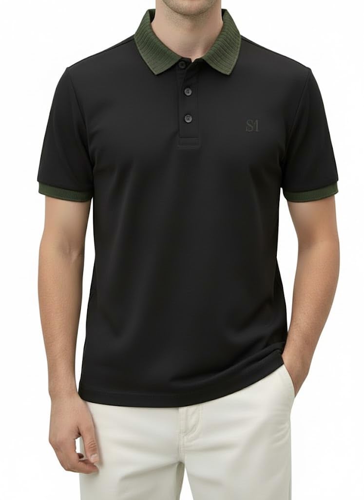 SMOWKLY Men’s T-Shirt | Stylish T Shirt with a Ribbed Collar | Soft Breathable Lightweight Polyester Blend | Stylish Regul... - Review, Price and Buying Guide