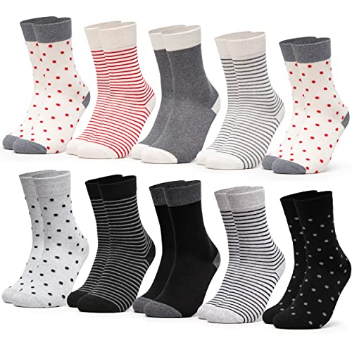 Occulto calcetines mujer pack de 10 (modelo: Milka) 10 Pares Rojo,Negro 35-38 Cover