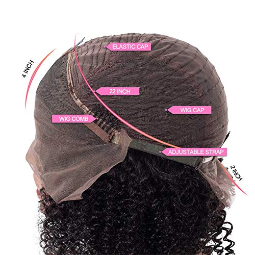 image for BLY Short Curly Bob Wigs Brazilian Virgin Human Hair Lace Front Wigs K