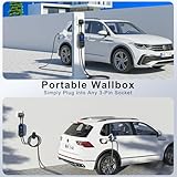 RTSKY Ev Charger Cable Type 2 to 3 Pin UK Plug 10M/32.8ft, 3KW 13A with Adjustable Current, Includes UI Display Screen, Storage Bag & Wall Mount - Image 4